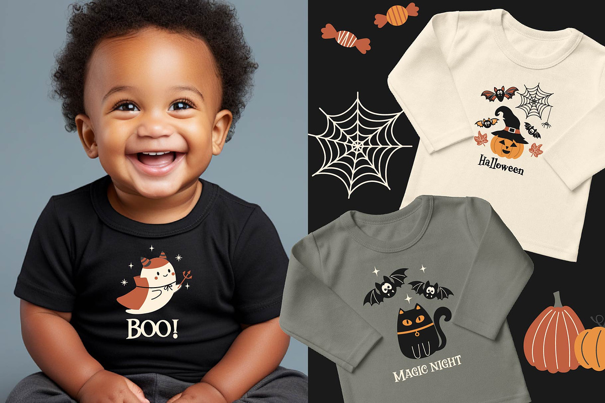 Hey BOO! Cute ghost clipart, a Seasonal Illustration by EltaMaxArt (Photo 13 of 14)