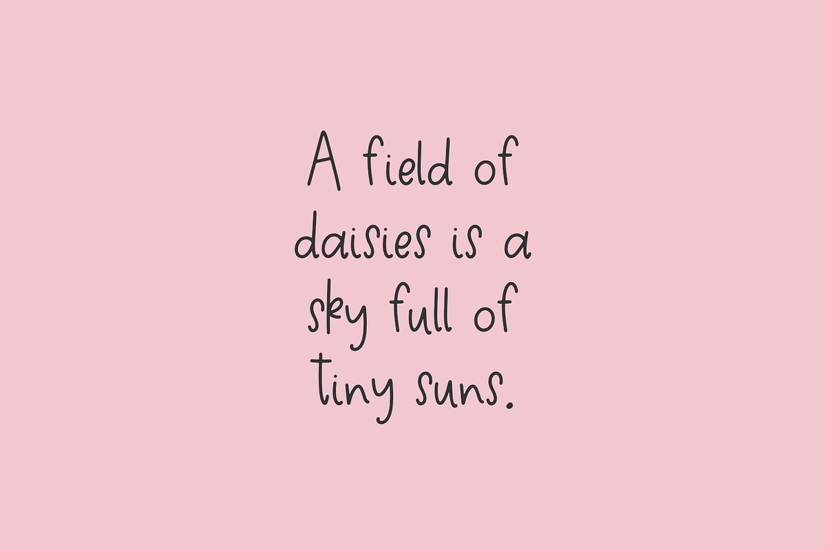 Daisylove Sans - A Handwriting Font, a Handwritten Font by Beck McCormick (Photo 2 of 10)