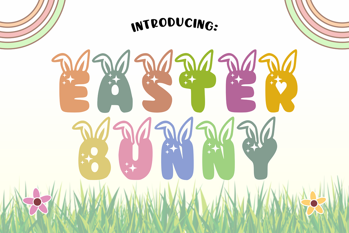 Easter Bunny - Cartoon Font Types, a Font by KiddoGlyphs Studio (Photo 1 of 3)
