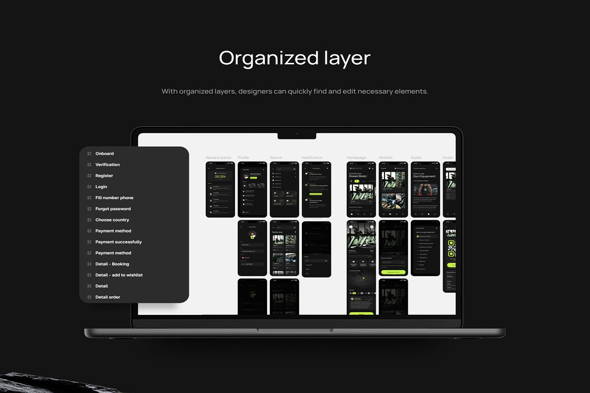 Private Gym Mobile Apps, an UI Kit Template by Creative Perspective (Photo 4 of 6)