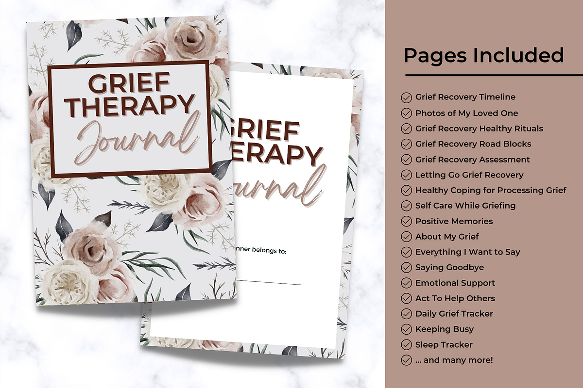 Grief Therapy Journal - Printable, a Stationery Template by Jennifer Magri Templates (Photo 6 of 8)