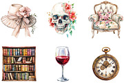 Watercolor Boudoir Clipart, an Illustration by Designking (Thumbnail 3 of 5)