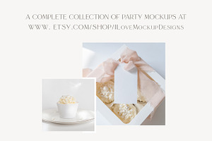 Party 5x7 Card Mockup With Cupcake