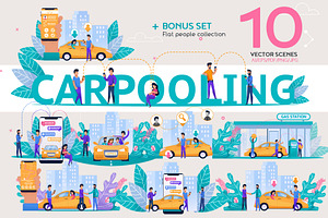 Carpooling Vector Scenes