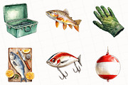 Fisherman Aesthetic Clipart, an Illustration by OK Design (Thumbnail 3 of 5)
