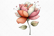 Whimsical Flowers Spring Clipart Png, an Illustration by Craft Nest (Thumbnail 9 of 11)