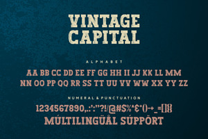 Vintage Capital Font Slab Serif