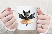 Vintage Bat Lady Halloween Clipart S, an Illustration by Sublimation Artist (Thumbnail 5 of 6)