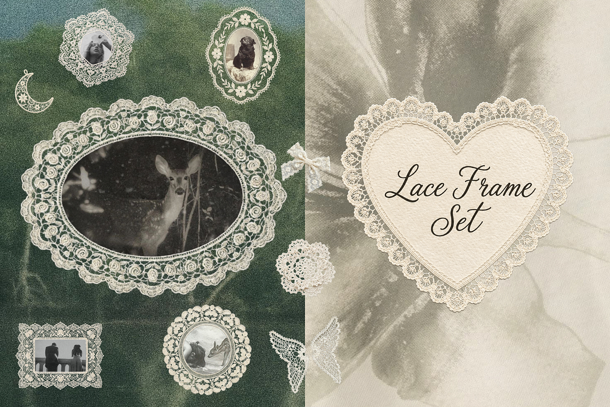 Vintage Lace Frame Set, an Object Graphic by Layl Atelier (Photo 1 of 10)