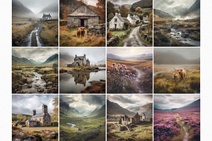 Scottish Highlands Digital Paintings