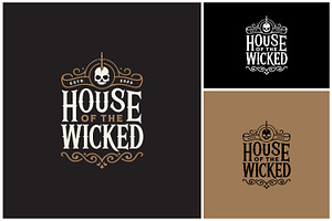 Scary Gothic Skull Halloween Poster, a Branding & Logo Template by Enola99d