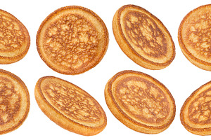 Pancakes isolated on white, a Food & Drink Photo by Max Lashcheuski