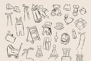 Whimsy Baby Shower icons, an Object Graphic by lokko studio (Thumbnail 4 of 10)