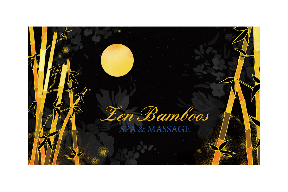 Zen Bamboos Business Cards, a Business Card Template by Ujean'sWhimsicalWorld (Photo 2 of 3)