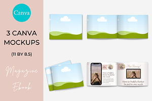 Magazine Book Mockups 11 by 8.5