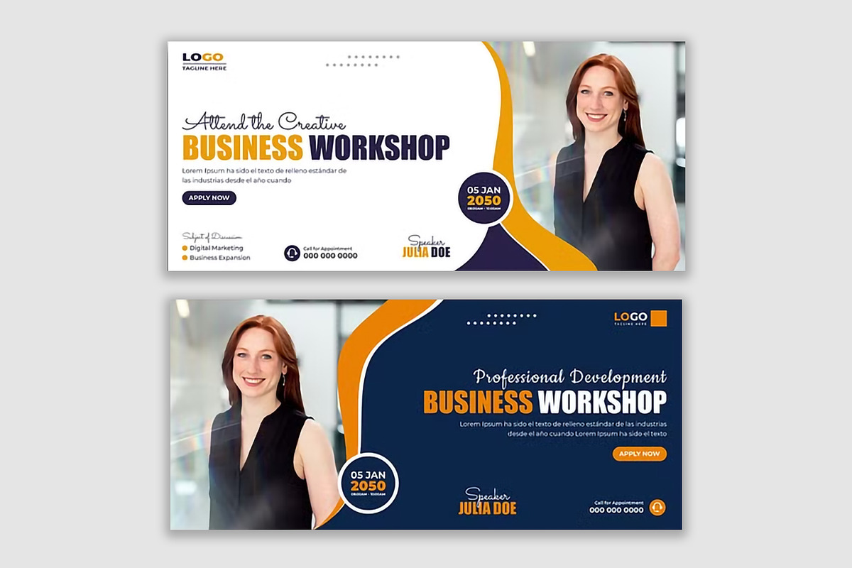 Business workshop Social media cover, a Social Media Template by nandinigraphics (Photo 2 of 3)