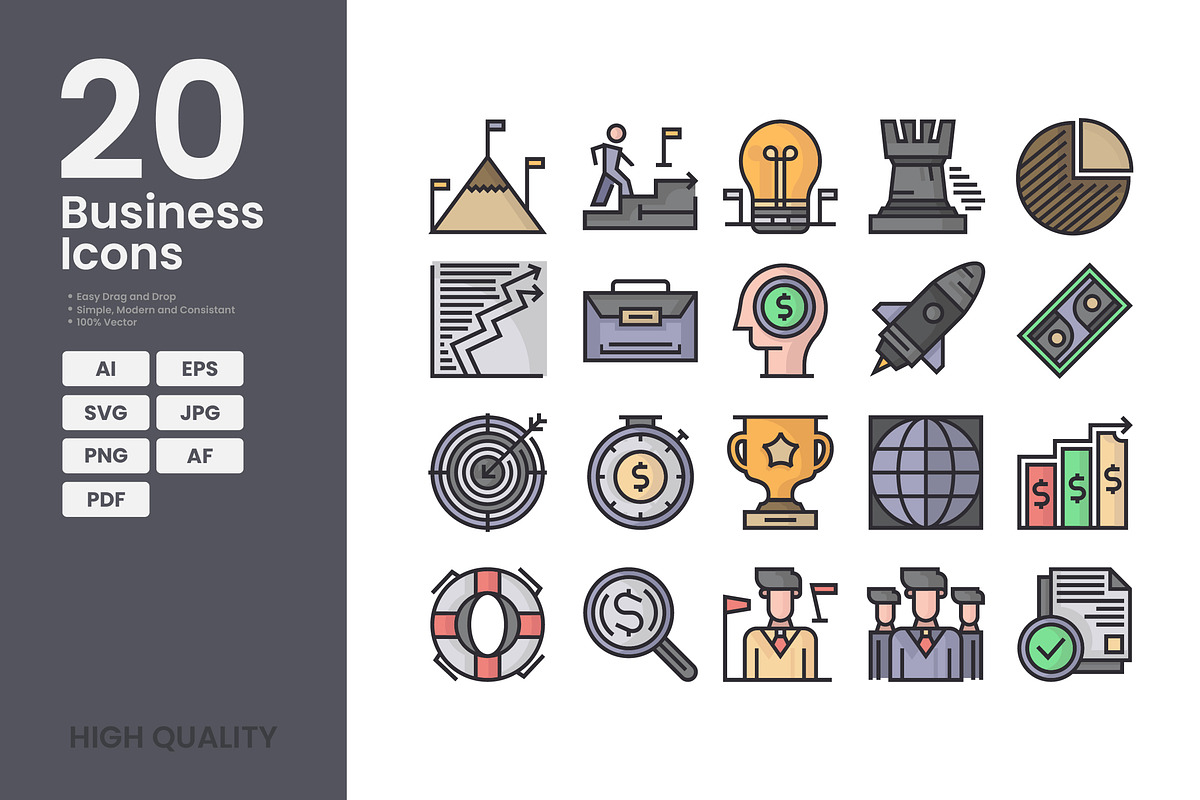 Business Icon Pack, a Duotone Icon by erifqizeicon (Photo 3 of 3)