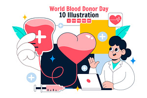 10 World Blood Donor Day, a Healthcare Illustration by denayunebgt