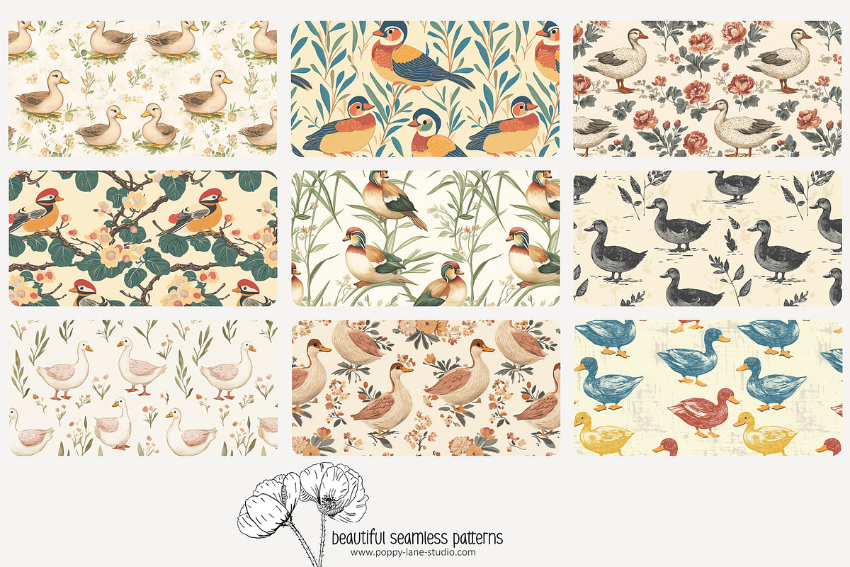 80 duck seamless pattern, a Pattern Graphic by Poppy Lane Studio (Photo 6 of 11)