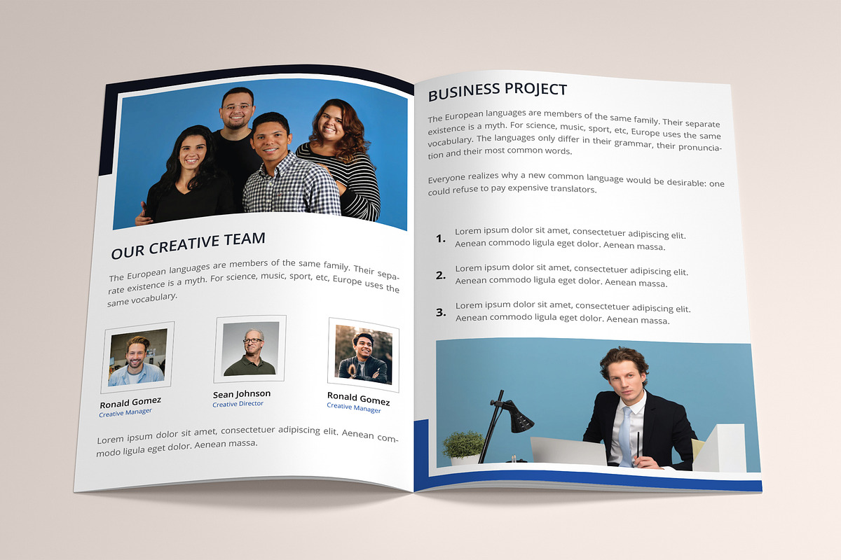 Corporate 8 Pages Brochure Template, a Brochure Template by UI_Expert (Photo 5 of 5)