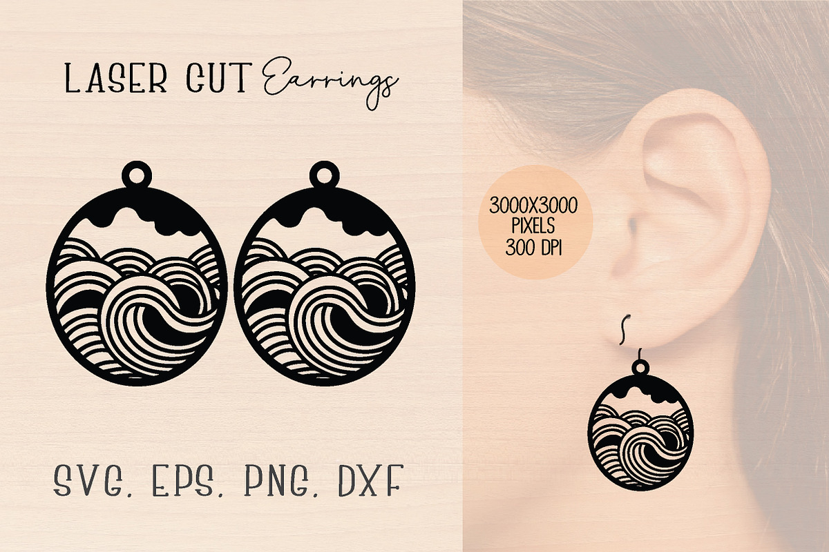 Custom Earrings Laser Cut SVG Bundle, an Object Graphic by jannatulpakhi (Photo 3 of 6)