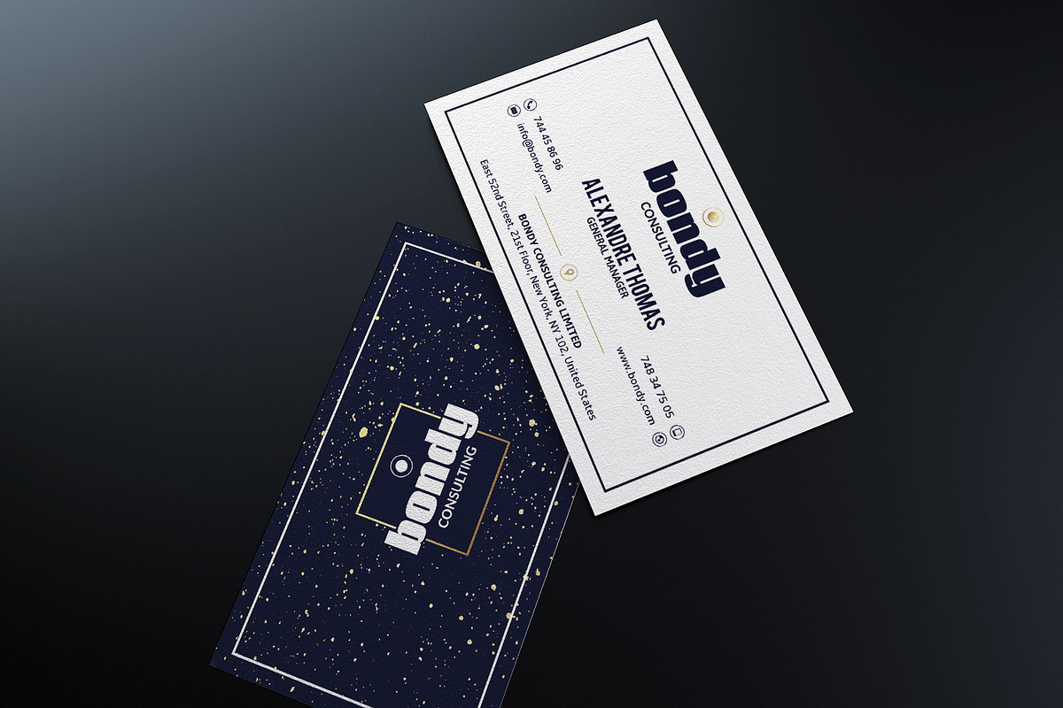 Simple Clean Business Card, a Business Card Template by Marvel (Photo 2 of 6)