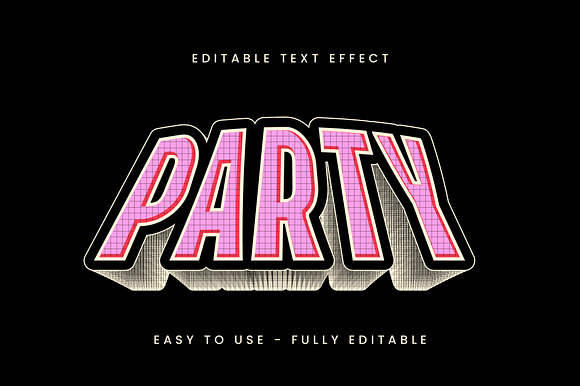 Retro Grid 3D Text Effect preview 4