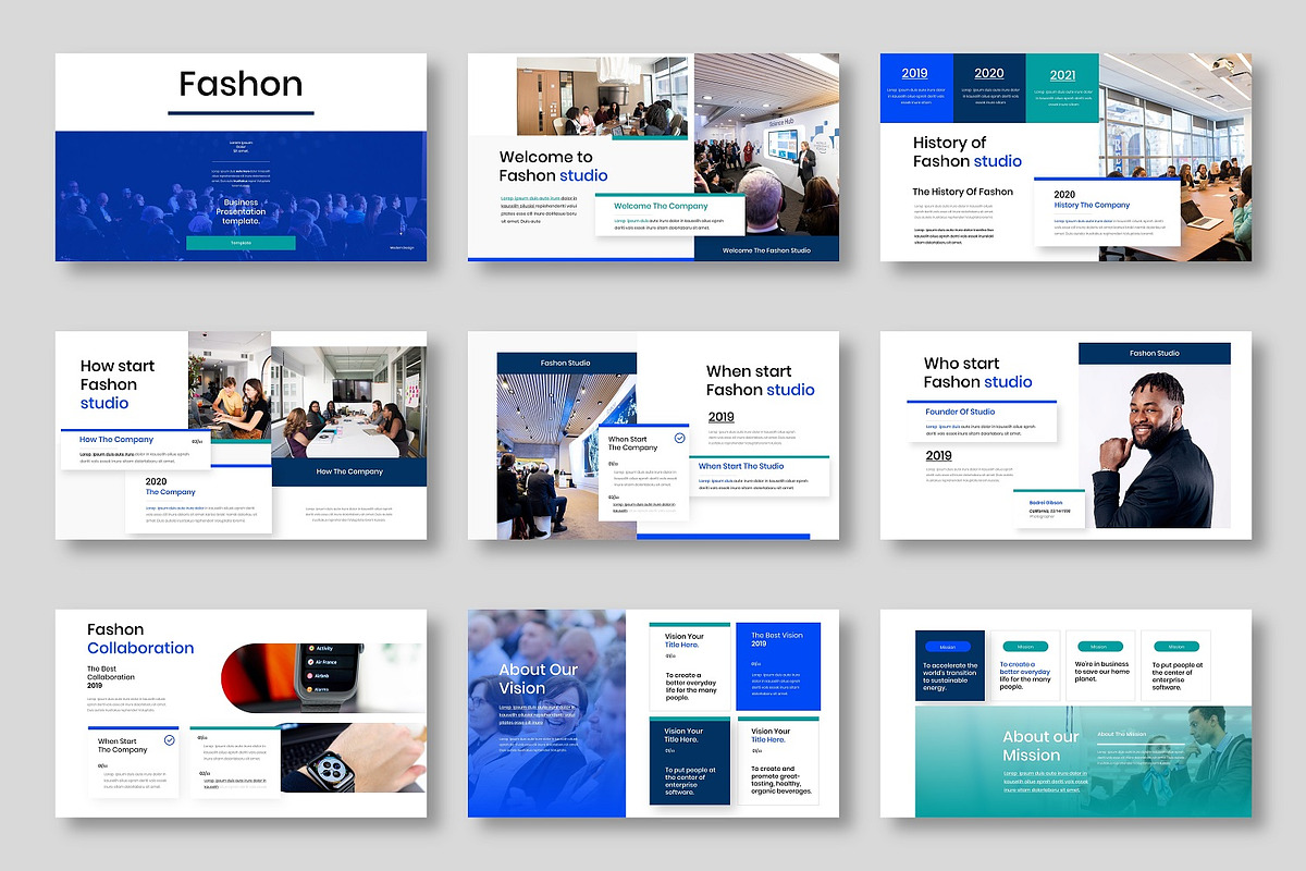 Fashon - Business Google Slide Templ, a Presentation Template by Dens Creative Studio (Photo 2 of 6)