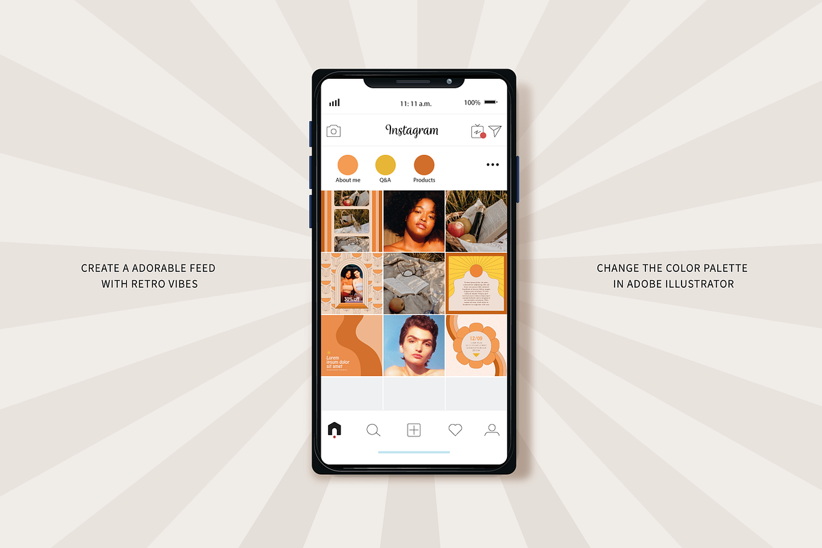 70s Social Media Set, a Social Media Template by designerbianca (Photo 7 of 8)