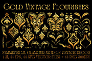 Gold Vintage Glamour Flourishes, an Object Graphic by ilonitta (Thumbnail 1 of 7)