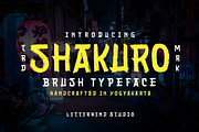 Shakuro - Brush Typeface, a Font by Letterhend Studio (Thumbnail 1 of 8)