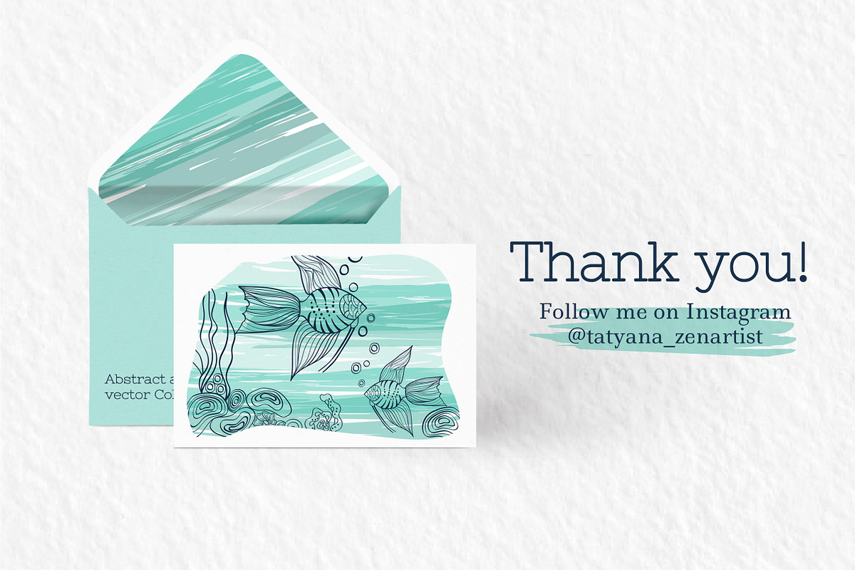 Abstract linear Ocean clipart, a Seasonal Illustration by Tatyana_Zenartist (Photo 13 of 13)