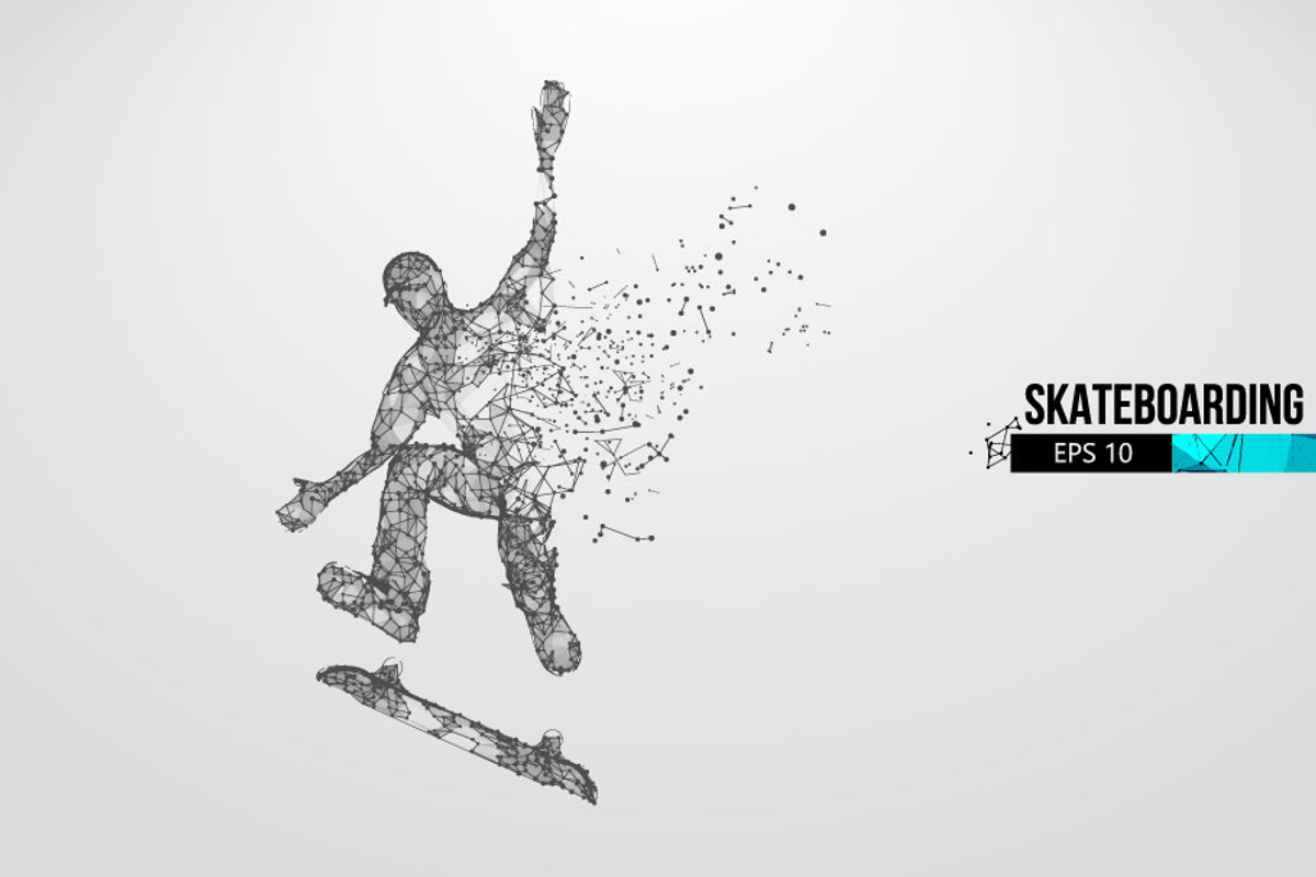 Silhouettes of a skateboarder, a Person Illustration by Matrosovv (Photo 2 of 4)