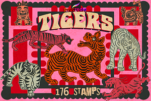Tiger Procreate Stamps.