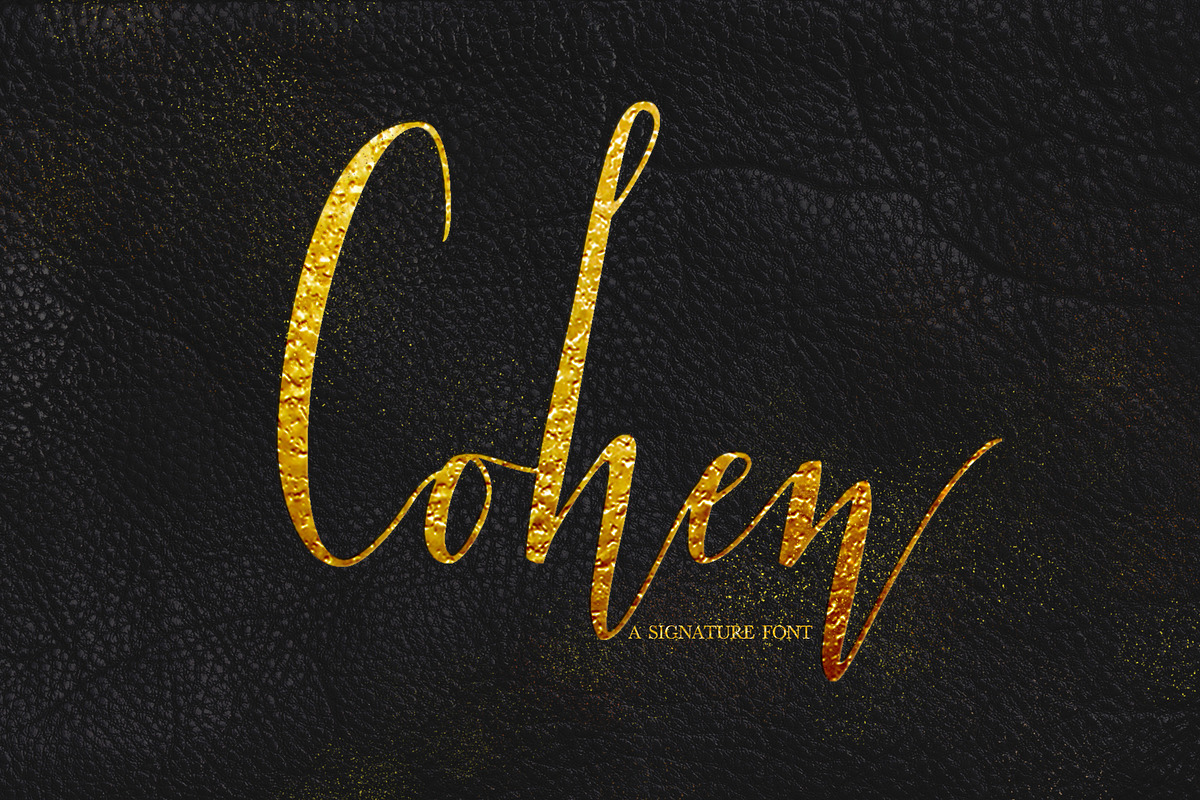 Cohen signature font
