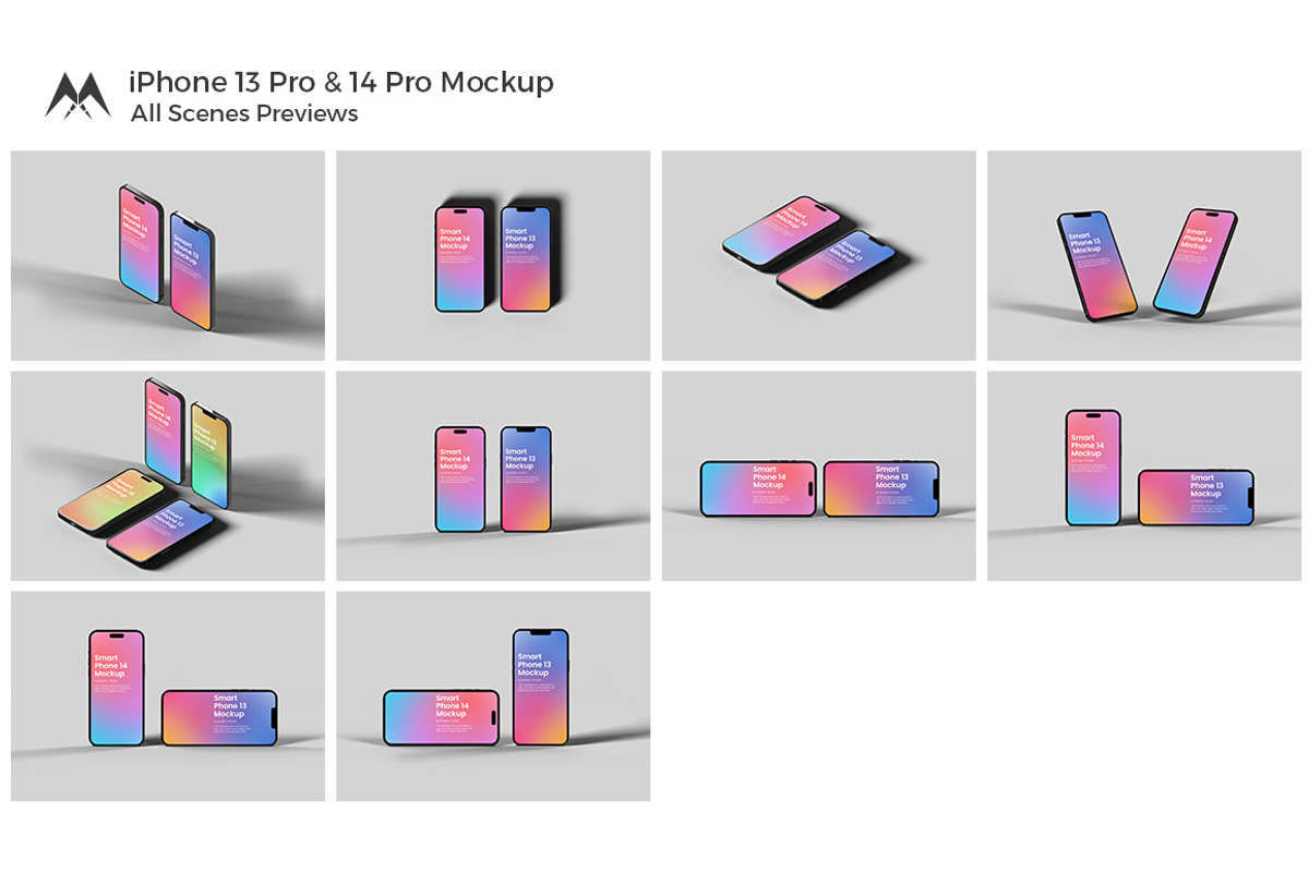iPhone 13 Pro and 14 Pro Mockup, an iPhone Mockup by Modern Studio (Photo 4 of 14)