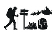 Hiking Adventure Silhouette Bundle, an Illustration by yasushie (Thumbnail 3 of 51)