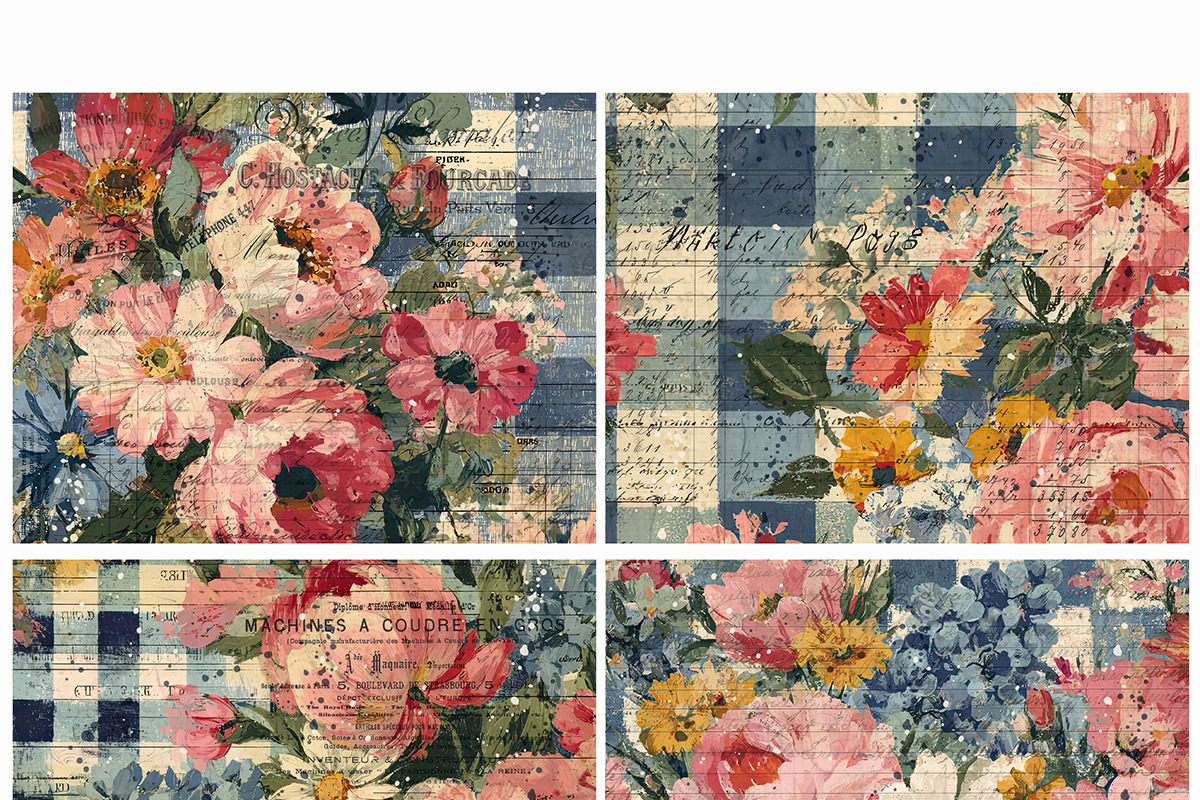 Bertha Printable Floral Textures, a Texture Graphic by Polka Dot Pixels (Photo 3 of 4)