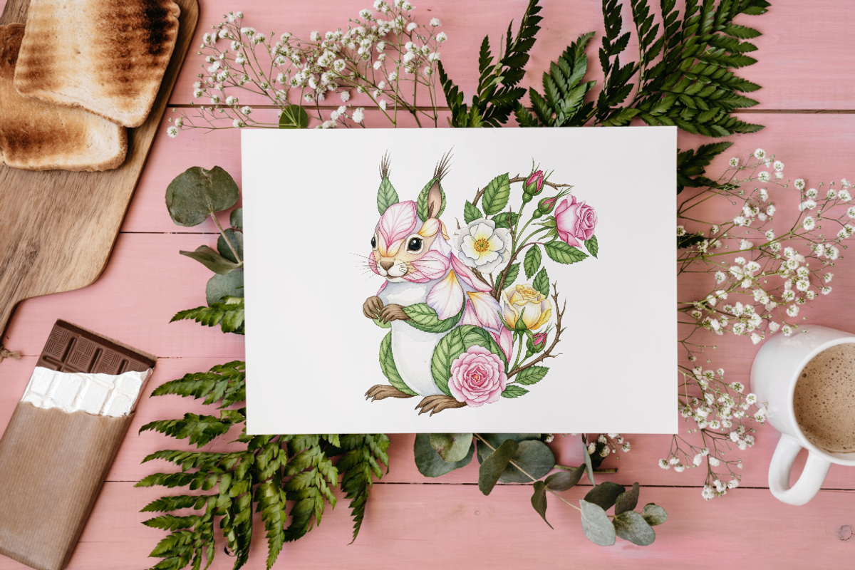 Spring Floral Animals PNG Clipart., an Animal Illustration by KennedyStudio (Photo 5 of 5)