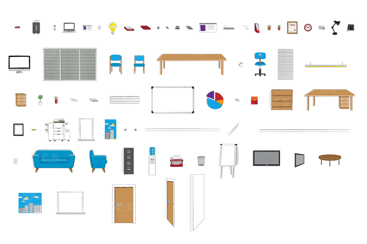 Office Doodle Pack 1, a Technology Illustration by Option 4 Design (Photo 6 of 6)