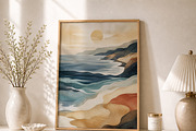 Abstract Coastal Wall Art, a Decorative Illustration by elfy creative (Thumbnail 1 of 6)