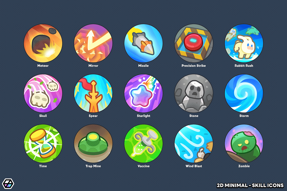 2D Minimal - Skill Icons, an Object Graphic by LAYERLAB (Photo 5 of 7)