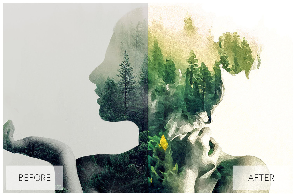 Lovely Watercolor Effect Actions PS, an Action Add-On by ShutterPro (Photo 3 of 71)