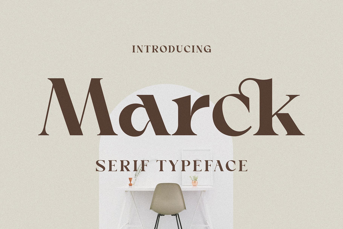 Marck _ Modern Typeface, a Serif Font by Penatic Studio (Photo 1 of 8)