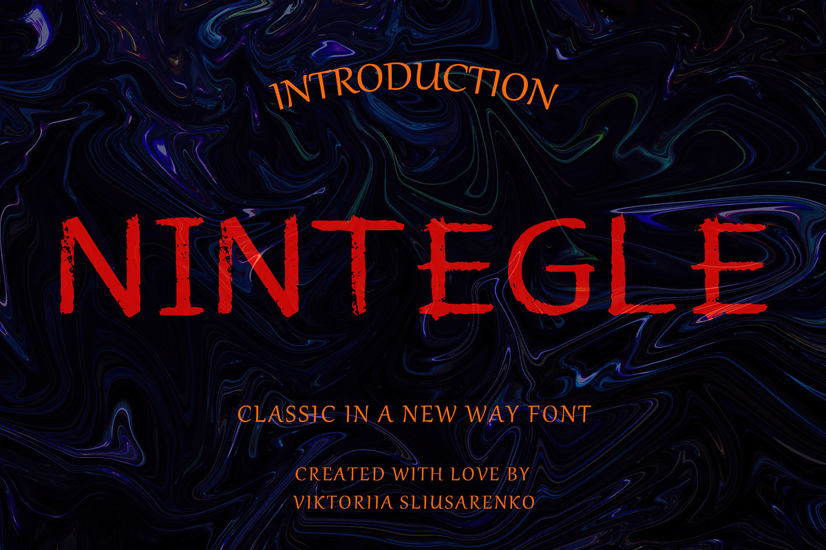 NINTEGLE - classic in a new way font, a Serif Font by CHIMERA (Photo 1 of 10)
