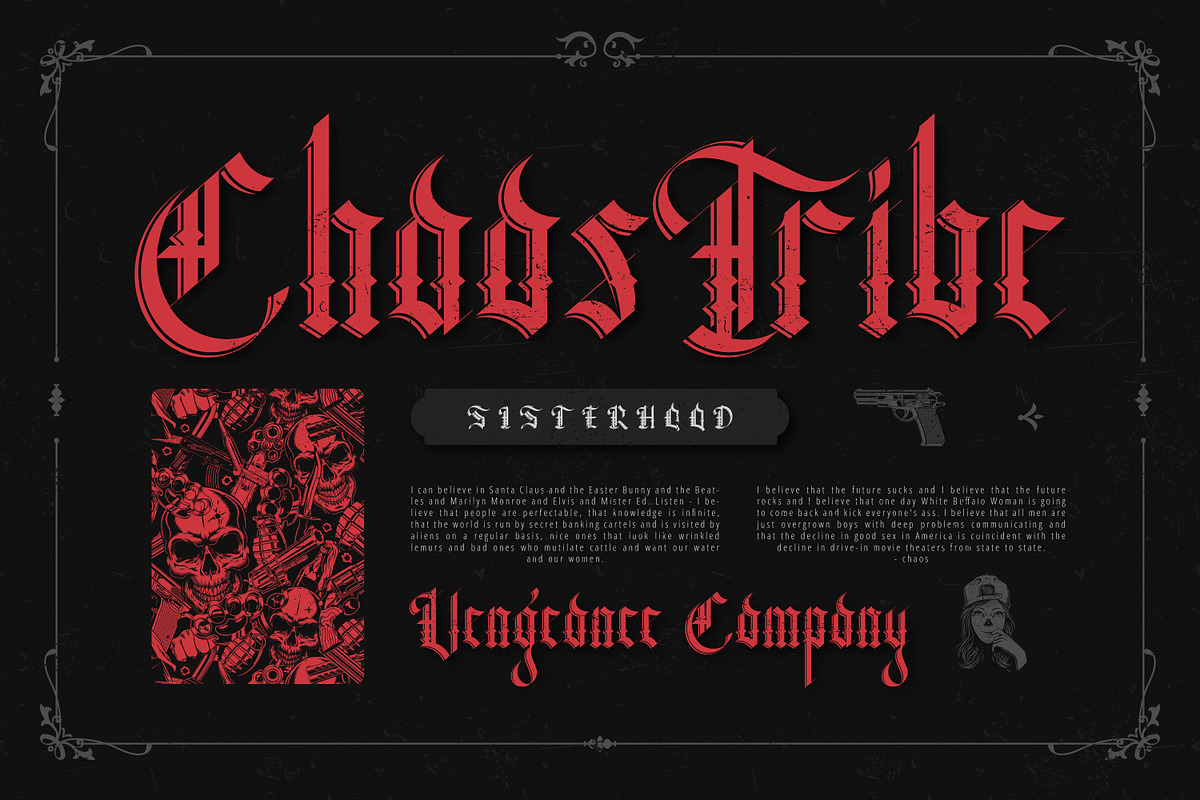 Ghober Display Blackletter, a Blackletter Font by infernostudio3 (Photo 6 of 13)