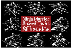 Ninja Warrior Sword Fight Bundle, an Illustration by musafir_fashion