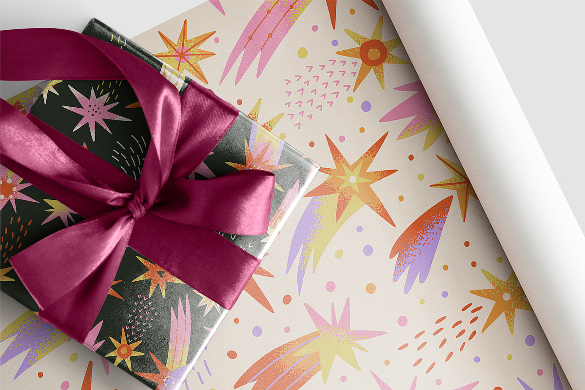 FUNKY STARS clipart, patterns, cards, a Decorative Illustration by Elliko shop (Photo 8 of 8)