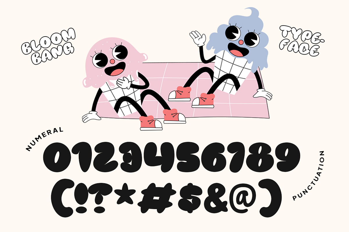 Bloombang - Bubble Display Typeface, a Handwritten Font by Pekotype (Photo 4 of 11)