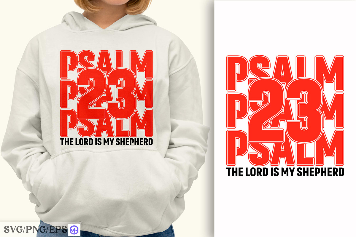Christian PSALM 23 Varsity SVG Desig, a Graphic by mh_arif (Photo 4 of 5)
